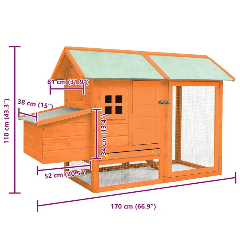 Poulailler en Pin et Sapin – 170 cm