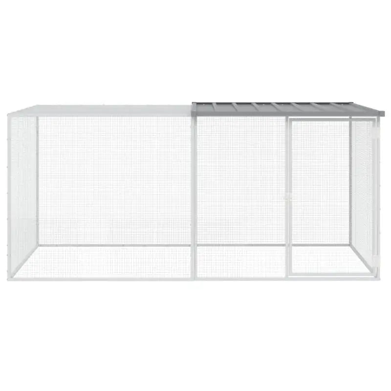 Enclos pour Poules en Acier Galvanisé avec Toit – 203 cm