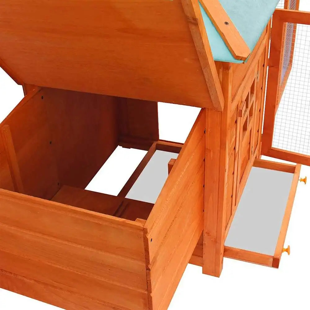 Poulailler en Bois avec Enclos et Nid – Vert