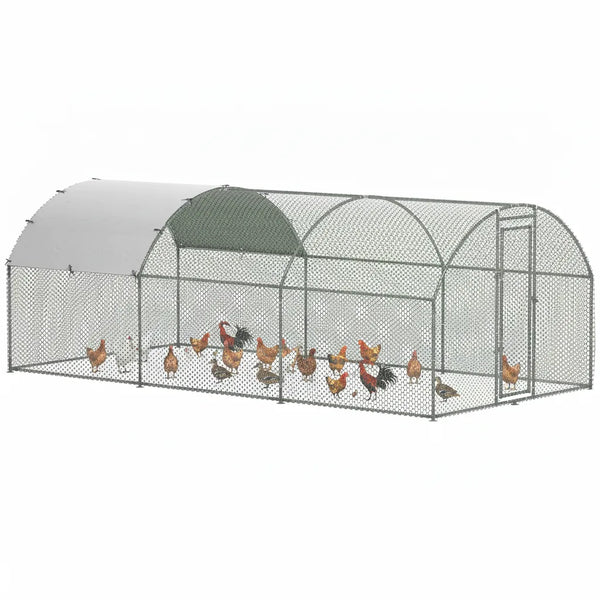 Enclos Extérieur pour Poules 15,96 m² avec Toit