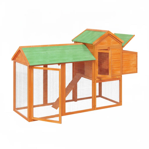 Abri Extérieur pour Poules en Bois avec Nichoir