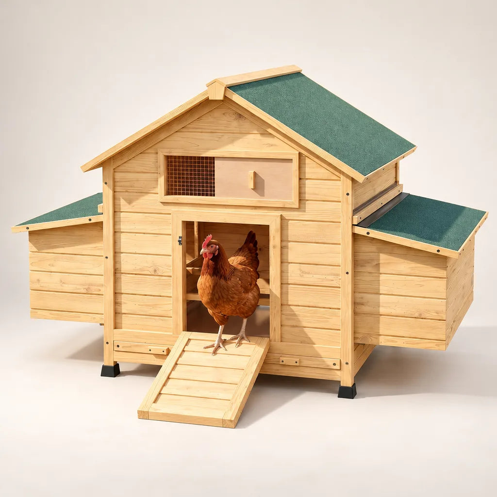 Poulailler en Bois avec 2 Nichoirs – 150 cm