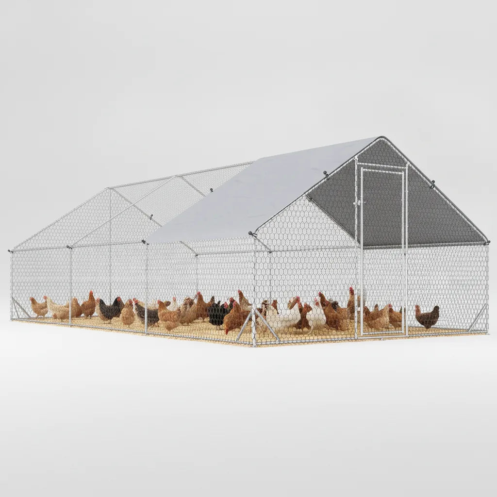 Enclos Extérieur pour Poules 18 m² – Parc Grillagé