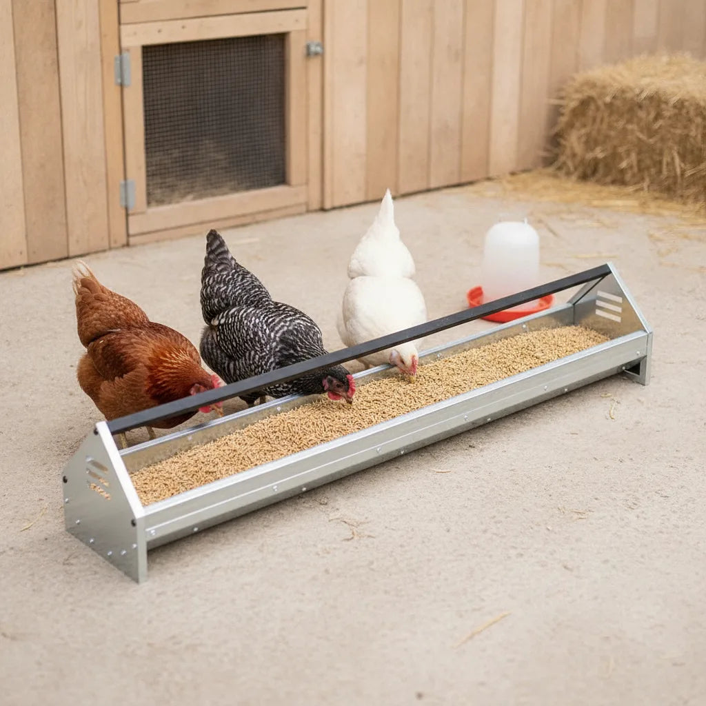 Mangeoire Longue pour Poules – 108 cm