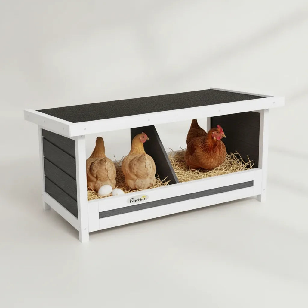 Pondoir pour Poules en Bois avec Toit en Asphalte – 66 cm