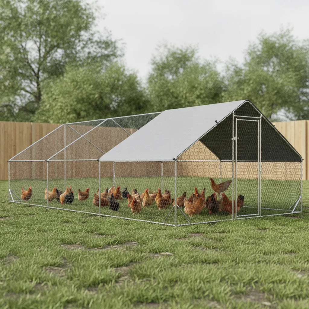 Enclos Extérieur pour Poules 18 m² – Parc Grillagé