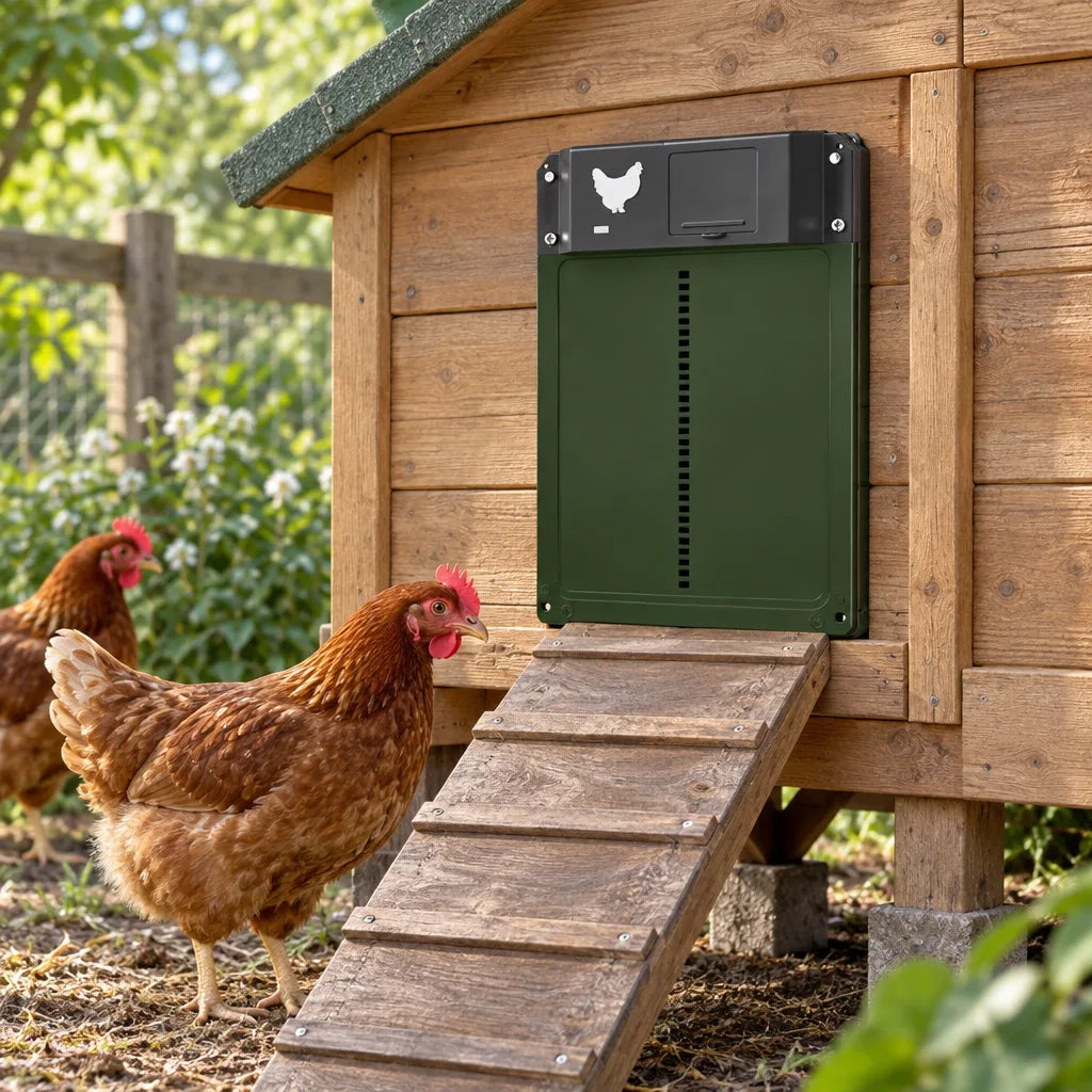 Porte automatique pour poulailler avec capteur de lumière
