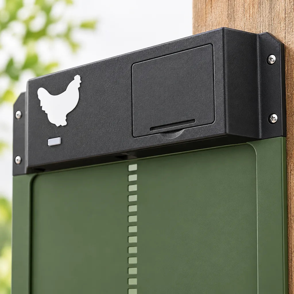 Porte automatique pour poulailler avec capteur de lumière