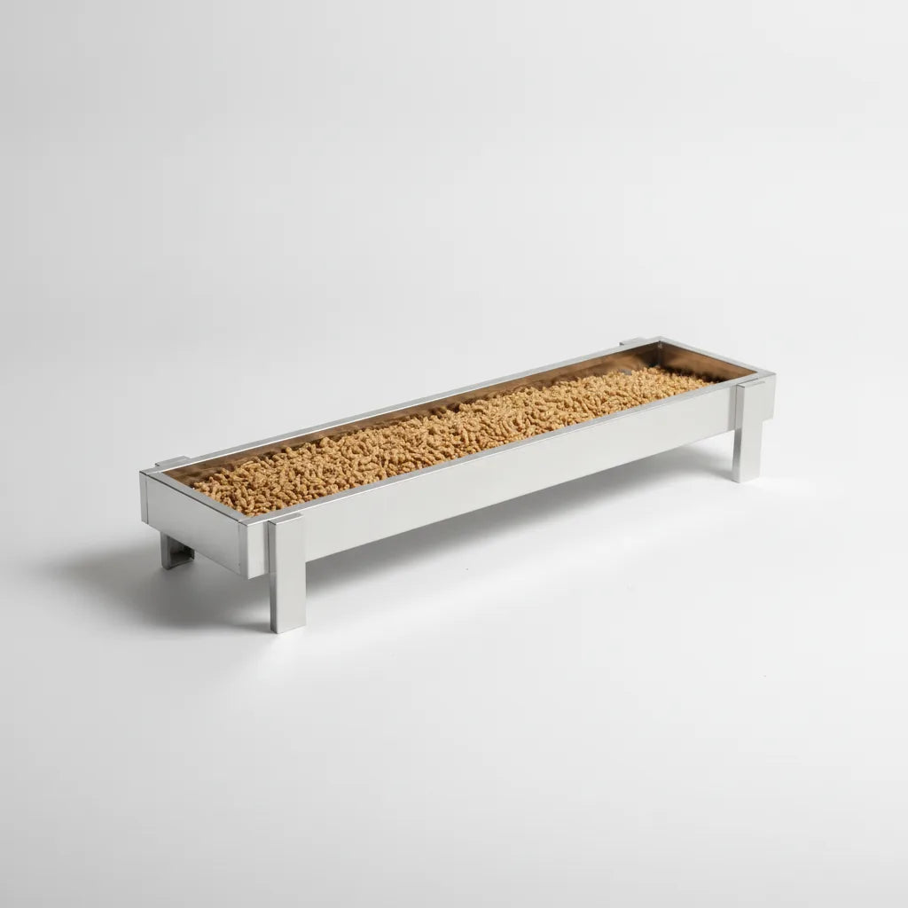 Mangeoire Longue pour Poules et Volailles en Acier Galvanisé – 80 cm