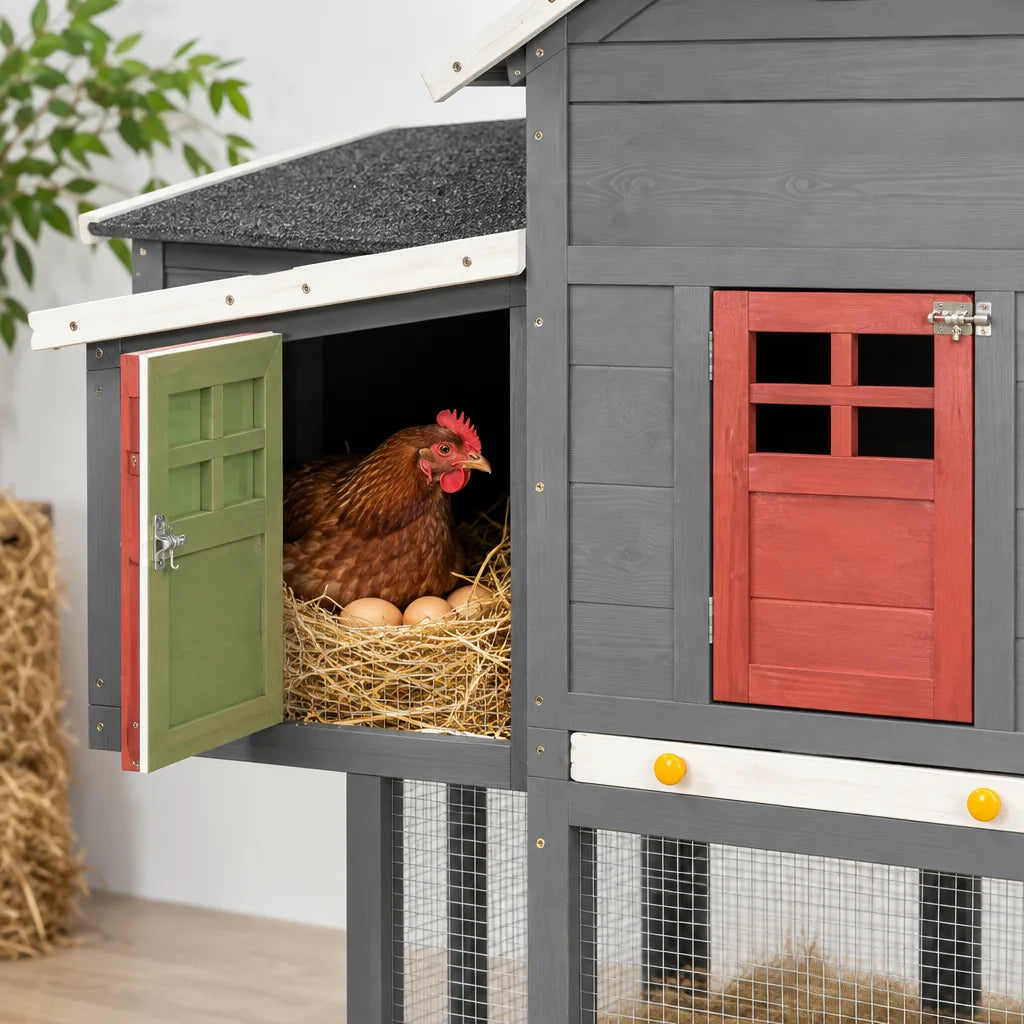 Poulailler en Bois avec Plateau Amovible – 300 cm