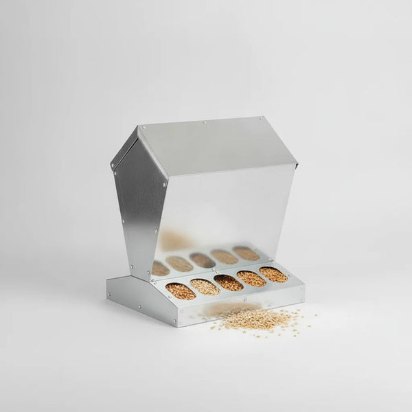 Mangeoire pour Poules en Acier Galvanisé – 30 × 30 × 39 cm
