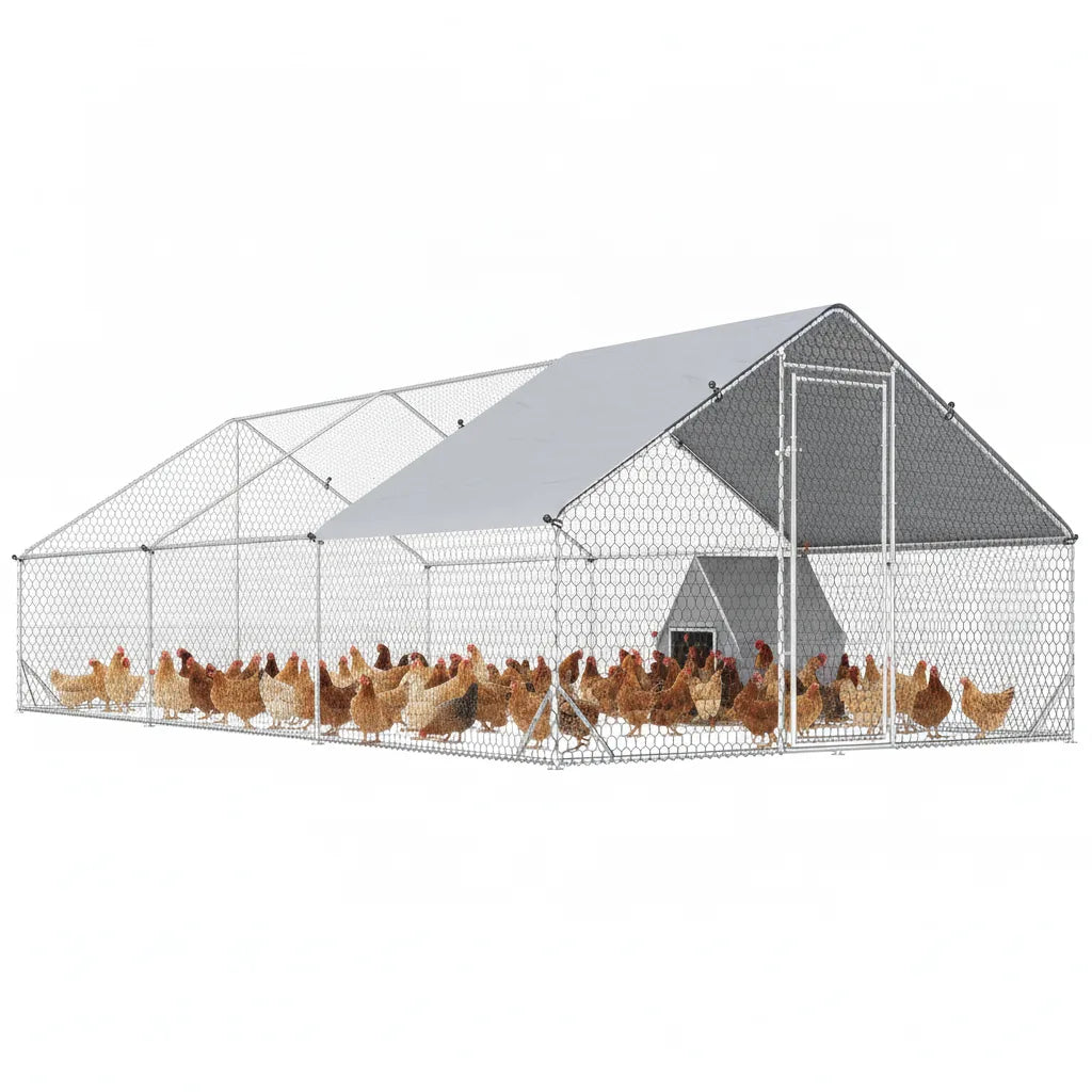 Enclos Extérieur pour Poules 18 m² – Parc Grillagé