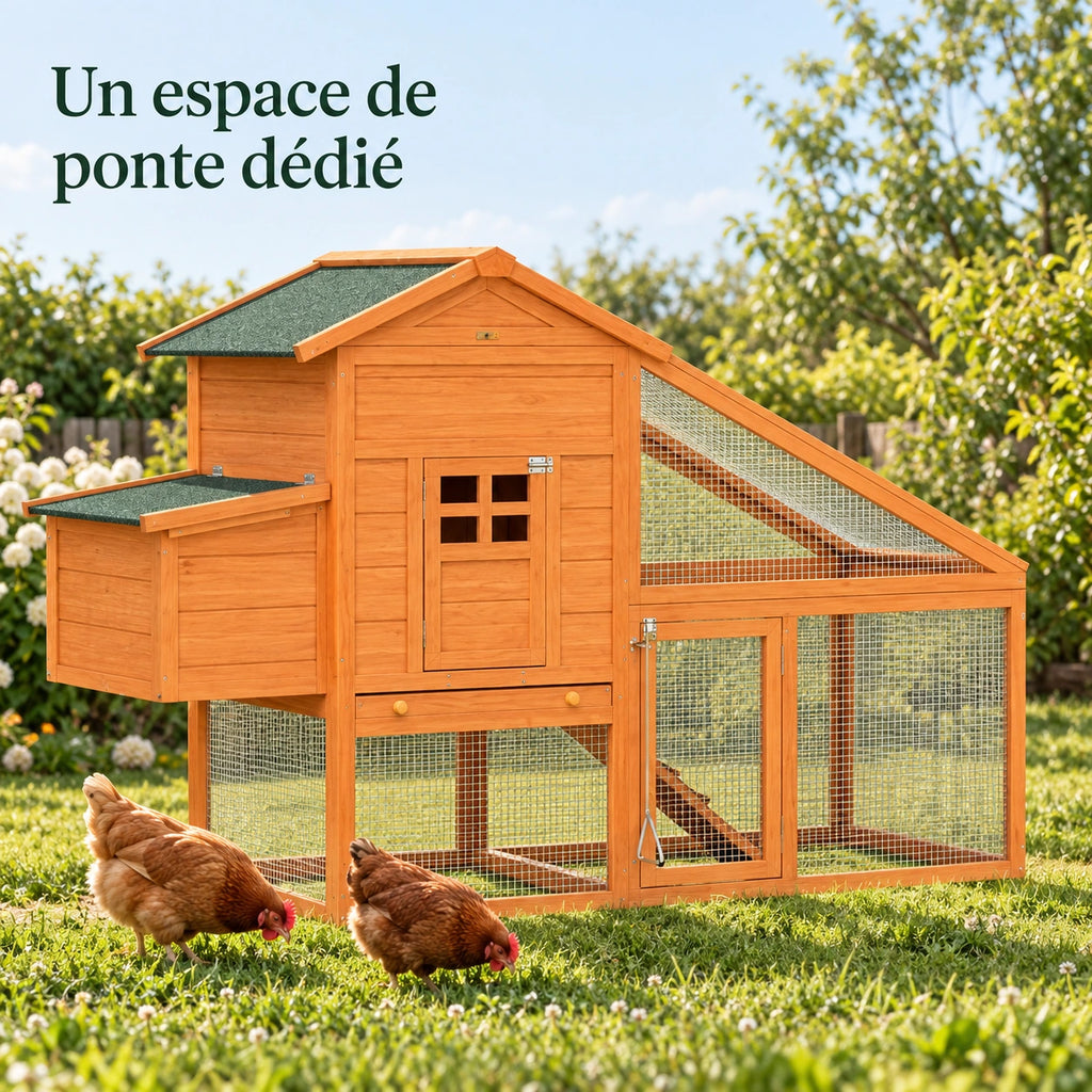 Abri Extensible pour Poules en Bois – 179 cm — détail du produit