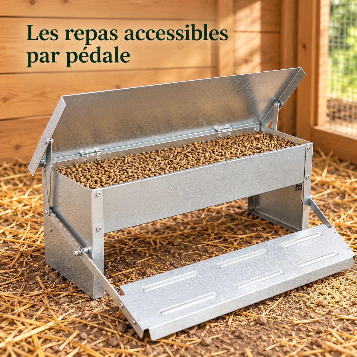 Mangeoire Automatique pour Poules – 5 kg — détail du produit