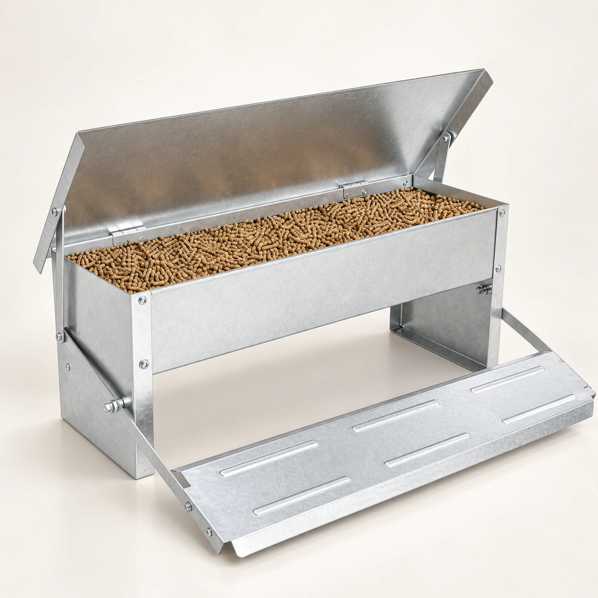 Mangeoire Automatique pour Poules – 5 kg — vue de trois quarts